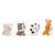 Peluche DKD Home Decor Negro Marrón Poliéster Animal (4 pcs) (10 x 10 x 17 cm)