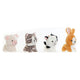 Peluche DKD Home Decor Negro Marrón Poliéster Animal (4 pcs) (10 x 10 x 17 cm)