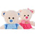 Oso de Peluche DKD Home Decor Beige Azul Rosa Poliéster Infantil Oso (2 Unidades)
