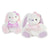 Peluche DKD Home Decor Rosa Lila Poliéster Conejo Infantil (2 Unidades)