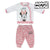 Conjunto de Ropa Minnie Mouse 74628 Bebé Rosa Blanco