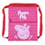 Mochila Saco Infantil Peppa Pig Rosa (27 x 33 x cm)