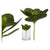 Planta Decorativa Redonda Hoja (16 x 25 x 16	 cm)
