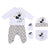Conjunto de Ropa Mickey Mouse 4 Piezas Blanco (1 mes)