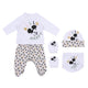 Conjunto de Ropa Mickey Mouse 4 Piezas Blanco (1 mes)