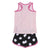 Pijama de Verano Minnie Mouse Negro Rosa