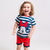 Conjunto de Ropa Minnie Mouse Rojo Azul marino