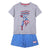 Pijama de Verano Marvel Gris Azul