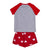 Pijama de Verano Minnie Mouse Rojo Gris