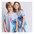 Camiseta de Manga Corta Infantil Stitch Gris