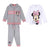 Chándal Infantil Minnie Mouse 3 Piezas Gris